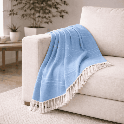 Foulard Multiuso Xadrez 230x260cm Arienzo Azul Donegal Collections