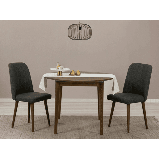 Conjunto de mesa e cadeiras com efeito madeira Conjunto de mesa e cadeiras com efeito madeira