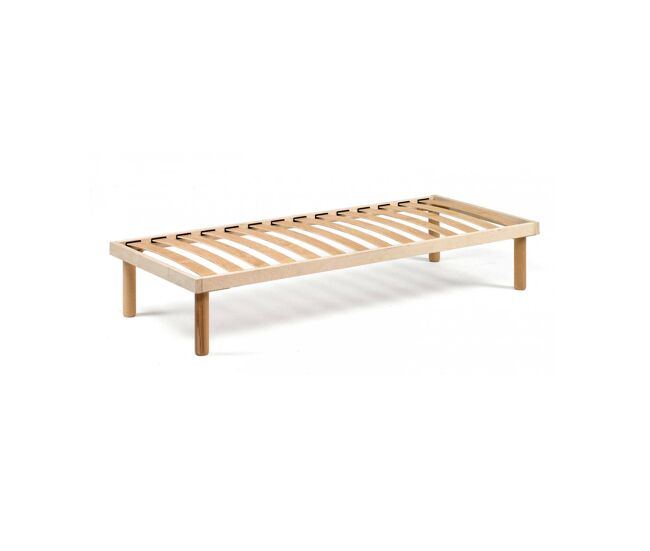 Base de cama quadrada e meia de madeira