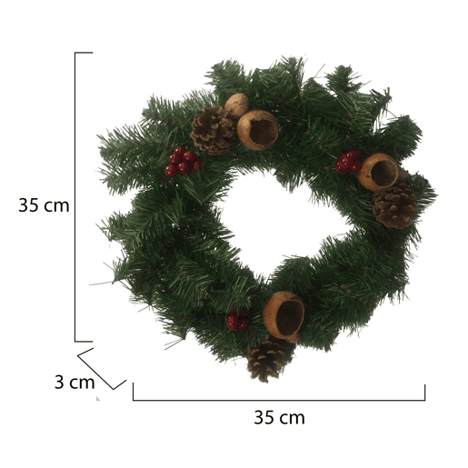 Ornamento de Natal, Ornamento de Natal 35x35x3 cm Verde