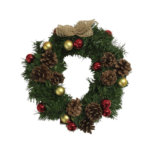 Ornamento de Natal, Ornamento de Natal 35x35x3 cm, Verde e Vermelho