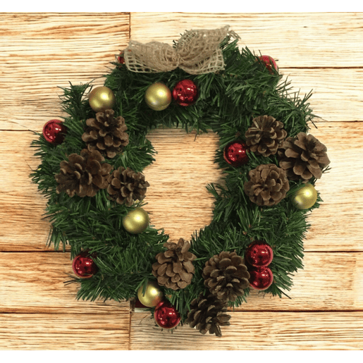 Ornamento de Natal, Ornamento de Natal 35x35x3 cm, Verde e Vermelho