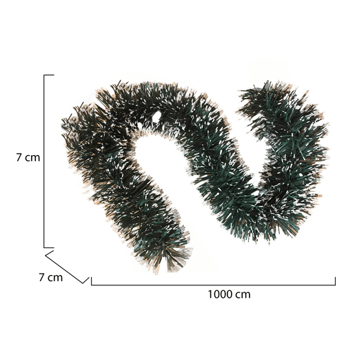 Ornamento de Natal, Ornamento de Natal 1000x7x7 cm Verde e Branco