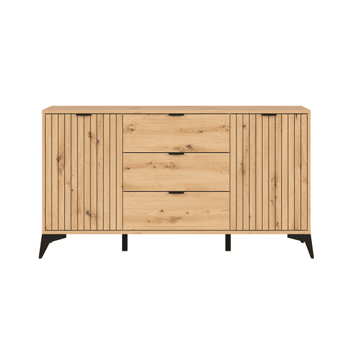 Aparador 2 portas 3 gavetas 150 cm Mao Madeira Aparador 2 portas 3 gavetas 150 cm Mao Madeira