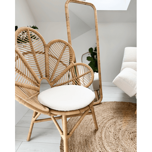 Espelho de pé MALANGE 150 cm Rattan Natural