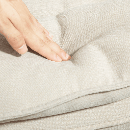 HOMCOM Poltrona Baloiço Estofada em Chenilla Cadeira Baloiço com Pés de Madeira de Faia e Apoio para os Braços para Lactância Carga 120 kg para Dormitório Sala de Estar 71x98,5x97 cm Bege