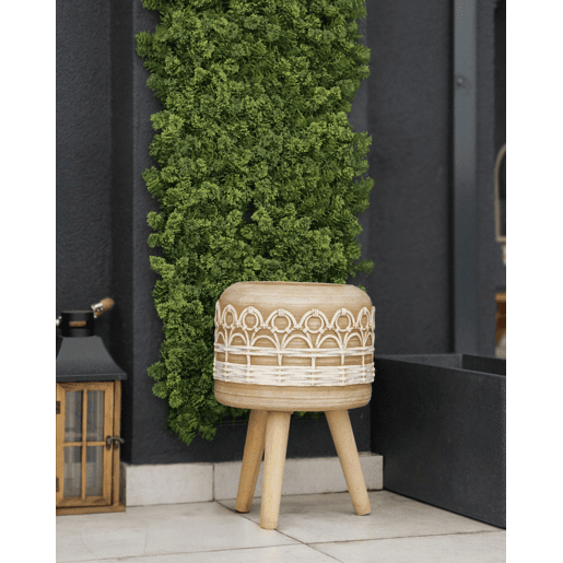 Vaso alto para plantas CYRTOMIUM 27 cm Castanho claro