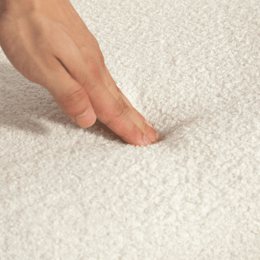 HOMCOM Cadeira de Balanço de Borreguito Moderna, Cadeira com Pernas e Apoios de Braço de Madeira de Borracha, Encosto Alto, Suporta 120 kg, para Quarto, Sala, Creme