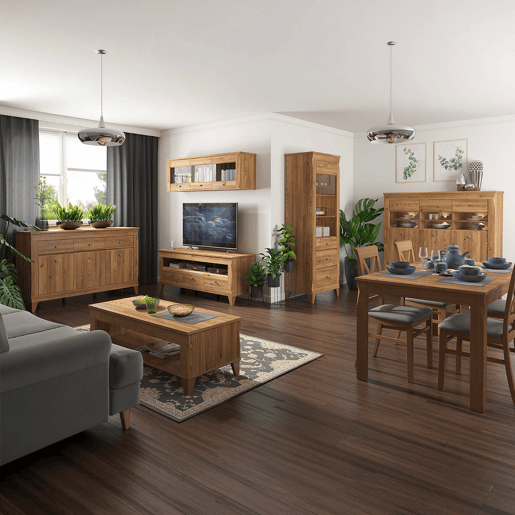 Raya Wood Aparador de 2 portas e 2 gavetas