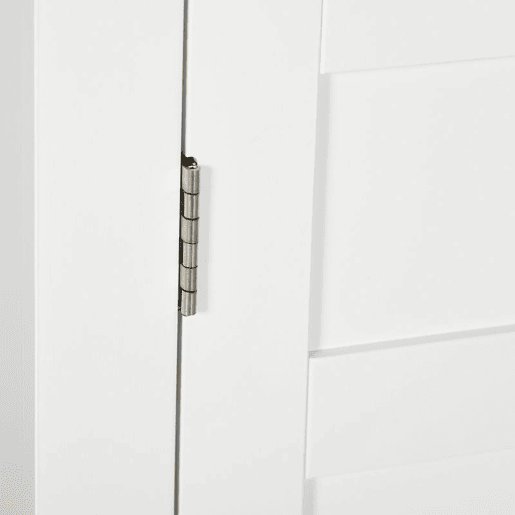 kleankin Armário Casa de banho de Parede Móvel para Casa de Banho com Prateleiras Ajustáveis e Portas com Fechadura Magnéticas Armário de Parede para Cozinha 58x24x60 cm Branco