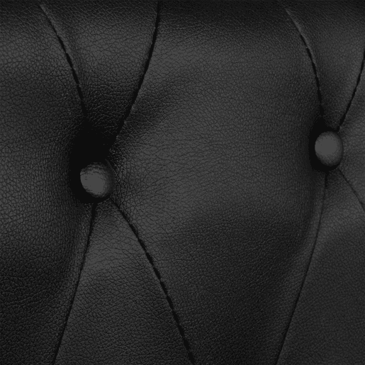 vidaXL Conjunto sofás Chesterfield 2 + 3 lugares couro artific. preto