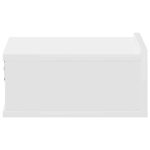 vidaXL Mesas de cabeceira flutuantes 2 pcs derivados de madeira branco vidaXL Mesas de cabeceira flutuantes 2 pcs derivados de madeira branco