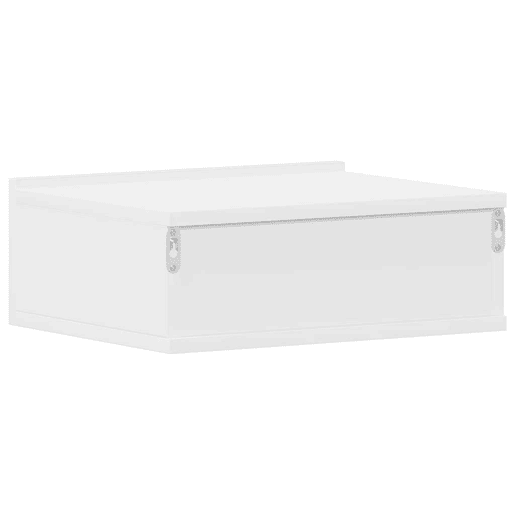 vidaXL Mesas de cabeceira flutuantes 2 pcs derivados de madeira branco vidaXL Mesas de cabeceira flutuantes 2 pcs derivados de madeira branco