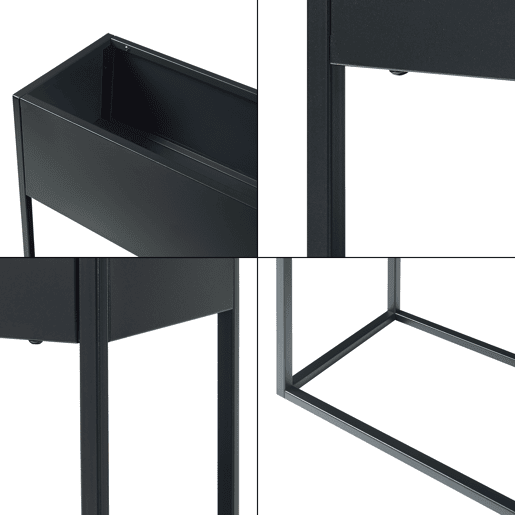 Suporte para plantas Joensuu 80x80x25 cm - Preto en.casa