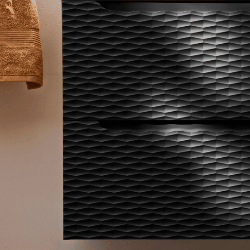 Móvel de apoio Elora 80cm Preto e madeira Móvel de apoio Elora 80cm Preto e madeira