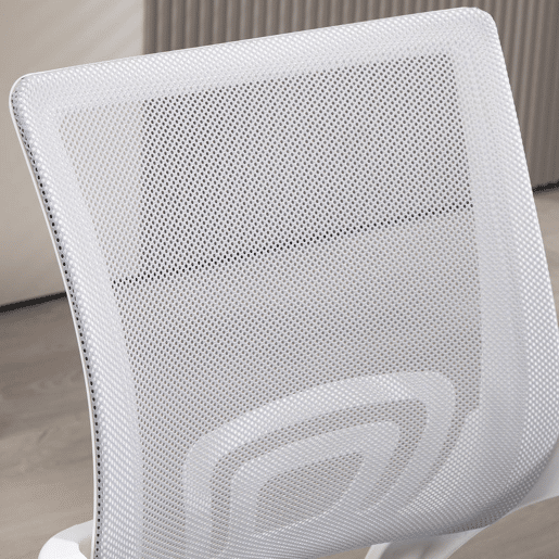 HOMCOM Cadeira de Escritório de Malha Cadeira de Escritório Giratória com Altura Ajustável Função Basculante e Apoio para os Braços Cadeira de Estúdio Carga 120 kg 57x55x89-109 cm Cinza