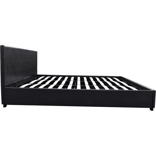 Cama de casal com baú Carla - 160 x 200 cm - Preto