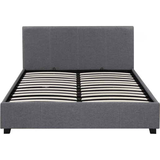 Cama de casal com baú Carla - 180 x 200 - Cinza