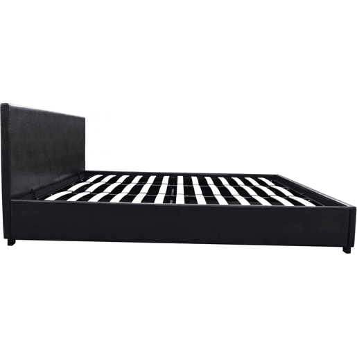 Cama de casal com baú Carla - 140 x 190 cm - Preto