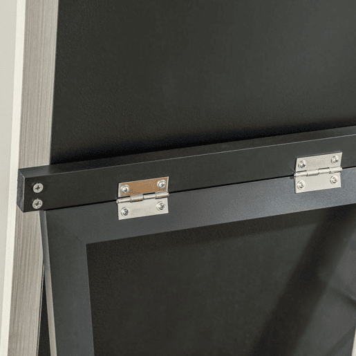 HOMCOM Espelho de Pé 37x157 cm Espelho de Corpo Inteiro com Estrutura de MDF e Suporte para Sala de Estar Dormitório Branco e Madeira Escura