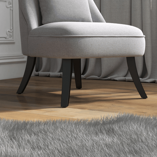 HOMCOM Poltrona de Dormitório Moderna Poltrona de Sala de Estar Estofado em Linho com Almofada e Estrutura de Madeira para Sala de Estar 52,5x69x77 cm Cinza
