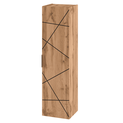 Móvel de lavatório duplo 140cm 2 nichos e coluna Teren Madeira