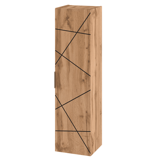 Móvel de lavatório simples 80cm e coluna Teren Madeira Móvel de lavatório simples 80cm e coluna Teren Madeira