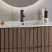 Mueble lavabo individual encastrado Siena 80 Mueble lavabo individual encastrado Siena 80 Negro/ Madera