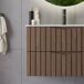 Mueble lavabo individual encastrado Siena 80 Mueble lavabo individual encastrado Siena 80 Negro/ Madera