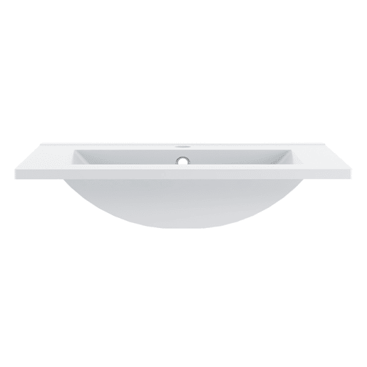 Conjunto móvel simples lavatório encastrado 60cm e coluna Ellie Caxemira