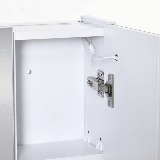 HOMCOM Armário Casa de Banho com Espelho e Luzes LED Armário com Espelho para Casa de Banho com Prateleiras Ajustáveis e USB Móvel para Casa de Banho Estilo Moderno 90x15x75 cm Branco