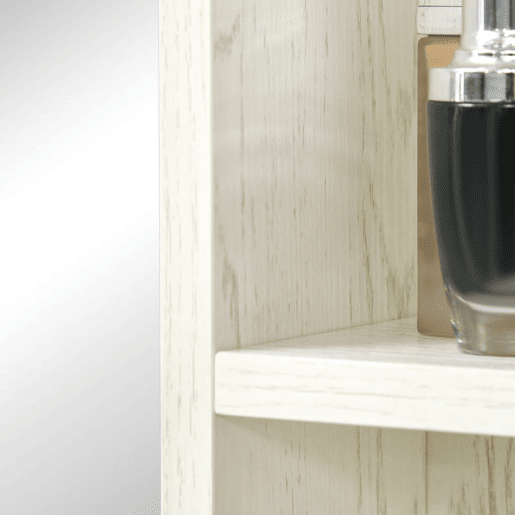 HOMCOM Armário de Casa de Banho com Espelho Armário com Espelho para Casa de Banho Móvel para Casa de Banho Estilo Moderno 63x15x65 cm Branco