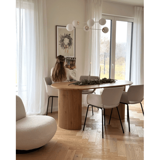 Mesa de jantar SAVORY Castanho claro 180 cm 90 cm