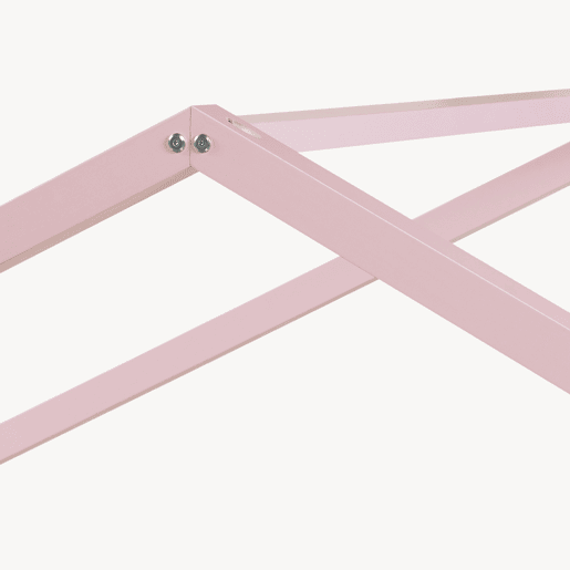 Cama de criança Treviolo forma de casa pinho + colchão 120x200 cm - Rosa en.casa
