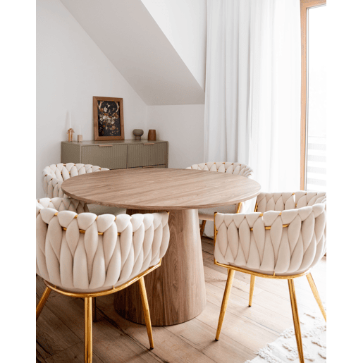 Mesa de jantar OYEN Castanho escuro 120 cm 120 cm