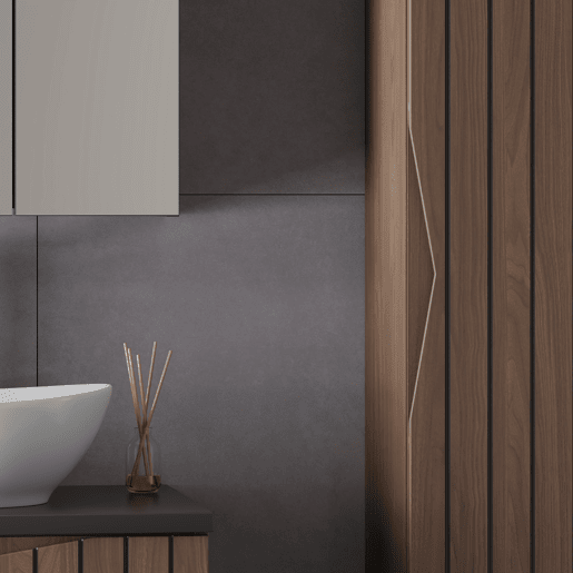 Móvel de lavatório 60cm Siena madeira e preto