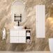 Mueble bajo lavabo 2 compartimientos encimera Izae 80 Mueble bajo lavabo 2 compartimientos encimera Izae 80 Blanco