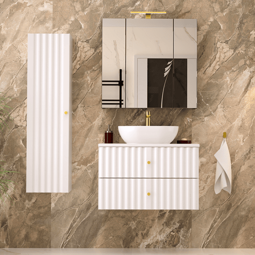 Móvel sous-lavatório 80cm bancada Izae Branco
