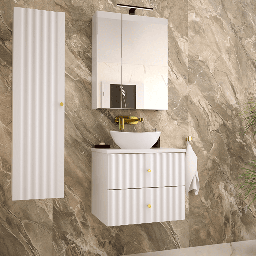 Móvel lavatório individual 60 cm Izae Branco