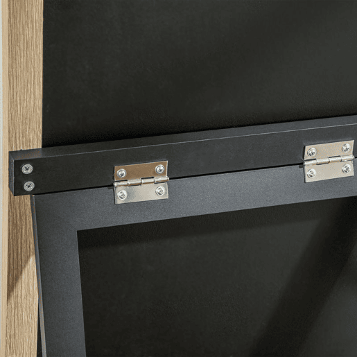 HOMCOM Espelho de Pé 37x157 cm Espelho de Corpo Inteiro com Estrutura de MDF e Suporte para Sala de Estar Dormitório Branco e Madeira Clara