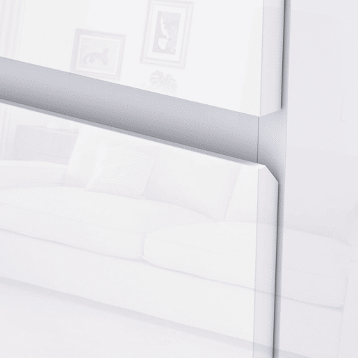 HOMCOM Cómoda com 4 Gavetas de Madeira Cómoda de Dormitório Cómoda Branca para Sala de Estar Estilo Moderno 55x33x80 cm Branco Brilhante