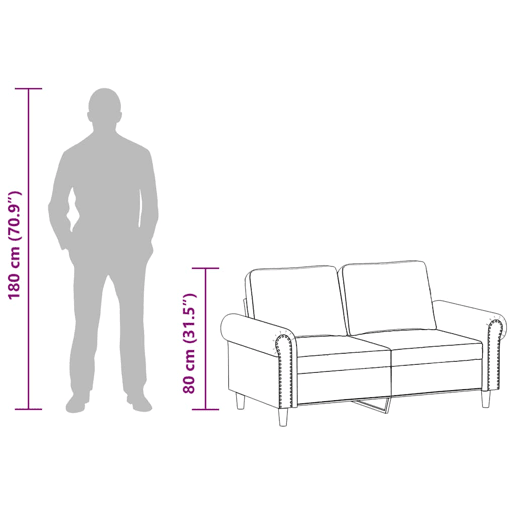 vidaXL Sofá de 2 lugares 120 cm couro artificial cor creme vidaXL Sofá de 2 lugares 120 cm couro artificial cor creme