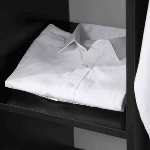HOMCOM Roupeiro de Madeira Móvel Armário Roupeiro Aberto com Barra para Pendurar e 3 Prateleiras Organizadoras para Dormitório 80x40x128 cm Preto