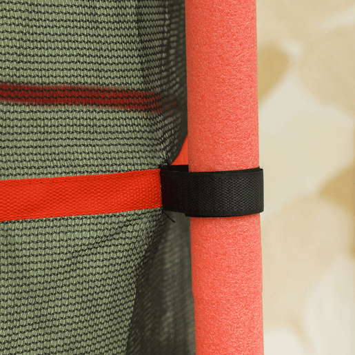 HOMCOM Trampolim Infantil Ø163x190 cm para Exterior e Interior, Rede de Segurança, Protetor de Bordas e Estrutura em Aço, Suporta até 50 kg, Crianças +3 Anos, Vermelho e Preto