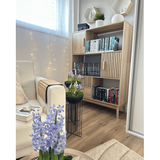 Estante LYNWOOD 140 cm Castanho claro