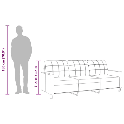 vidaXL Sofá de 3 lugares 180 cm couro artificial vermelho tinto vidaXL Sofá de 3 lugares 180 cm couro artificial vermelho tinto