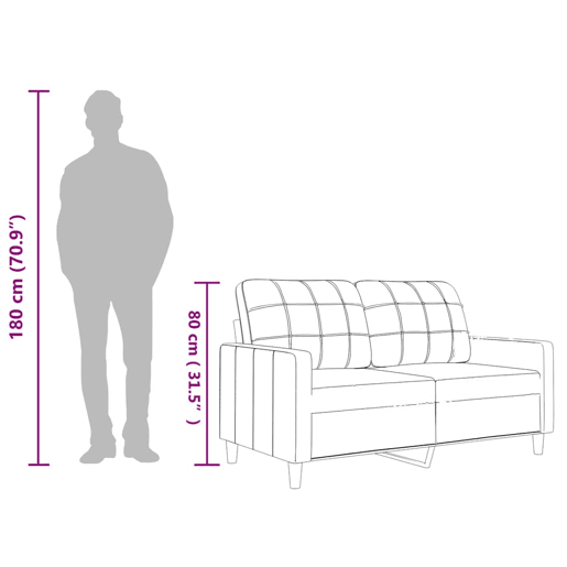 vidaXL Sofá de 2 lugares 120 cm couro artificial vermelho tinto
