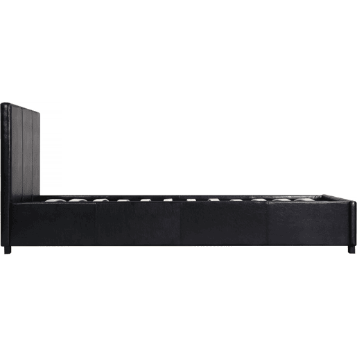 Cama com baú Carla - 90 x 190 cm - Preto