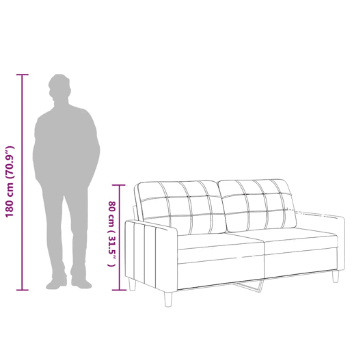 vidaXL Sofá de 2 lugares 140 cm couro artificial cor cappuccino vidaXL Sofá de 2 lugares 140 cm couro artificial cor cappuccino