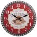 Reloj de pared de madera Reloj de pared de madera Rojo